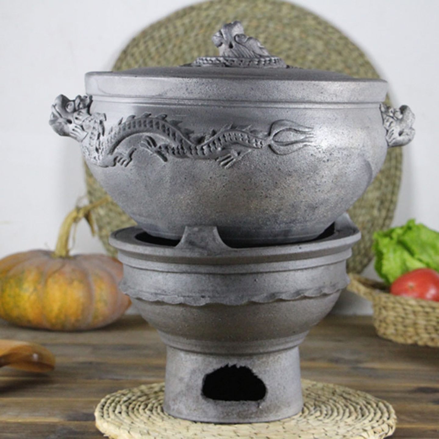 火锅砂锅燃气灶专用宽口浅底传统老式土砂锅煲家用炖汤鱼头酒精炉 - 图2