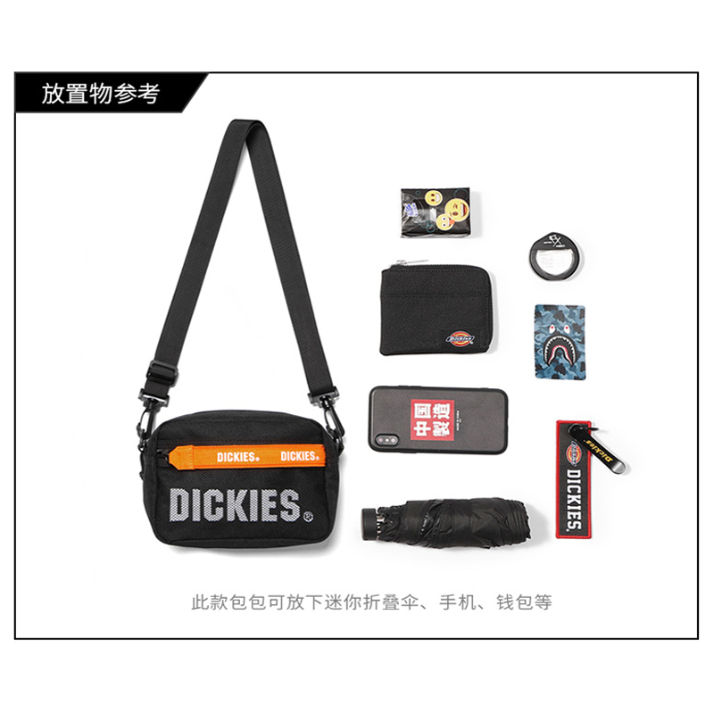 Dickies潮牌斜挎包女2023时尚百搭多隔层红色学生单肩包男收纳包