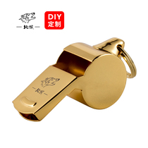 North Wolf Stainless Steel Referee Special Whistles Sports Competition Coach Command With Nuclear Whistle Plated Real Gold 062