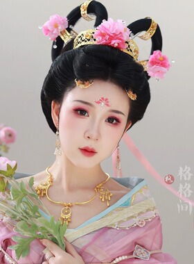 格格间原创【杨玉环】殷桃寿王妃同款发饰少女华丽汉服发冠套装
