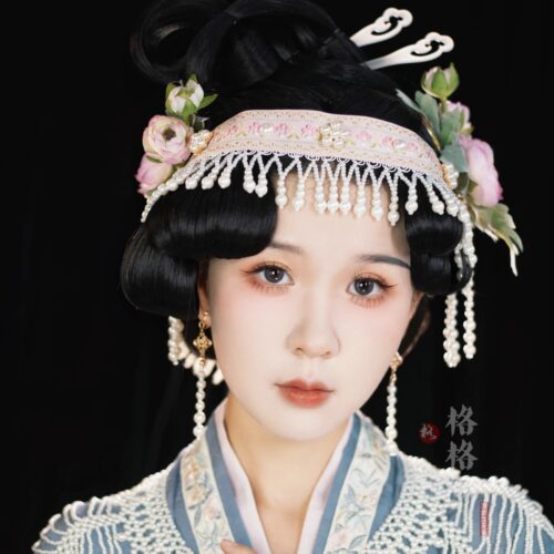 格格间原创【探春】戏曲风蝴蝶发带汉服头饰品京剧飘带流苏配饰 - 图1