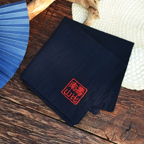 Мужской хлопковый носовой платок, хлопковая печать, полотенце от пота, сумка, с вышивкой, делается под заказ, подарок на день рождения