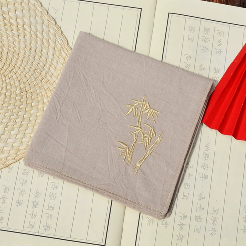 Buran Light Grey All -Layer вышитый маленькие ребрышки маленькие золотые рыбки бамбуковые платки Art Retro Fresh и Fresh Spect Free Dropping