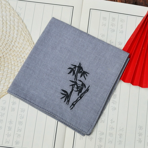 Buran Light Grey All -Layer вышитый маленькие ребрышки маленькие золотые рыбки бамбуковые платки Art Retro Fresh и Fresh Spect Free Dropping