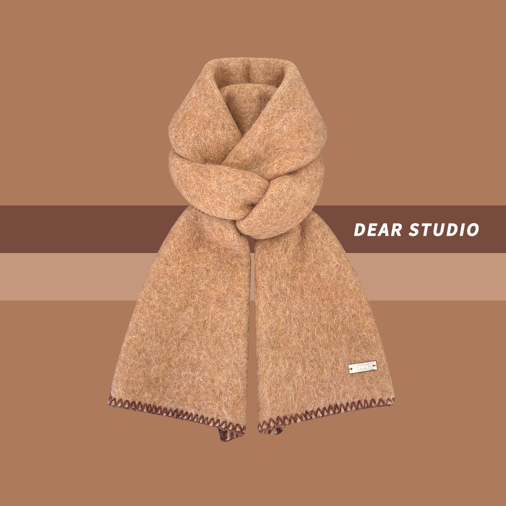 薄荷奶绿~韩系氛围感锁边羊绒围巾女秋冬季软糯清新保暖百搭围脖,淘宝优惠券,粉丝福利购,淘宝优惠卷