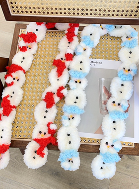 冬季可爱雪人保暖氛围感围巾女