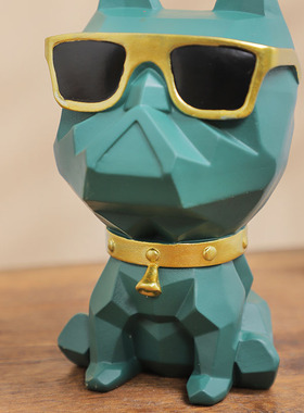 树脂北欧可爱个性卡通旺财狗摆件