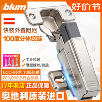 blum perlon hinge fast loading damping hydraulic integrated buffer wardrobe cabinet door thick door full cover hinge