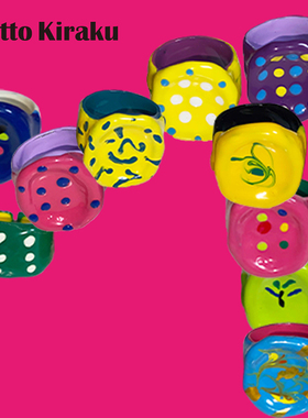 MottoKiraku 手工滴油不掉色不易碎可爱夏日彩色少女小众戒指