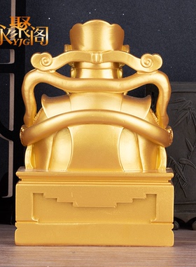 招财进宝财神爷摆件财神家用文财神供奉神像客厅店铺乔迁开业礼品