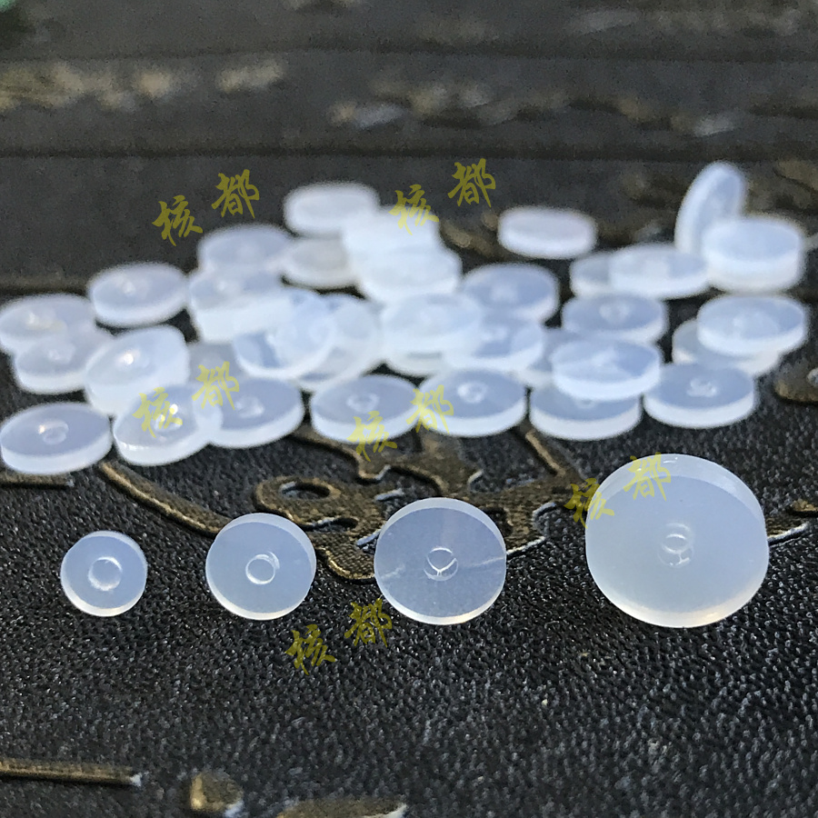 硅胶隔片橡胶弹性透明垫片橄榄核手串手链男女文玩配件防滑防磨损 - 图0