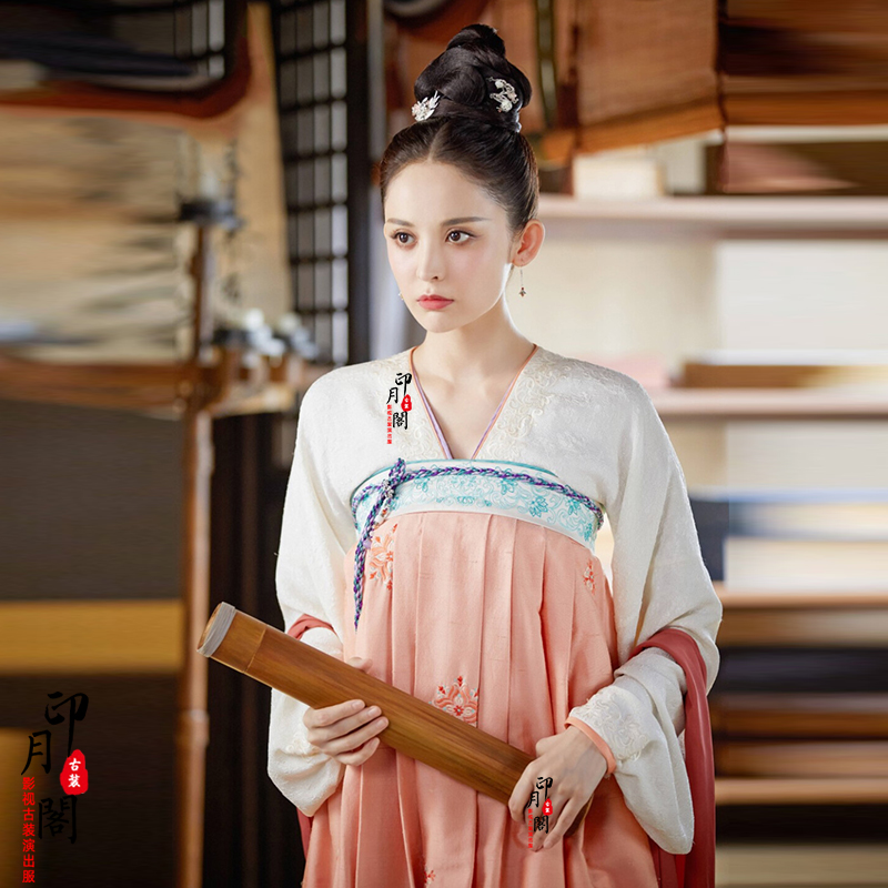 影视古装古力娜扎同款古装汉服唐朝女官服齐胸襦裙仙女汉服舞蹈服-图3