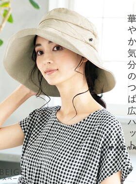 遮阳帽蝴蝶结盆帽女防晒帽