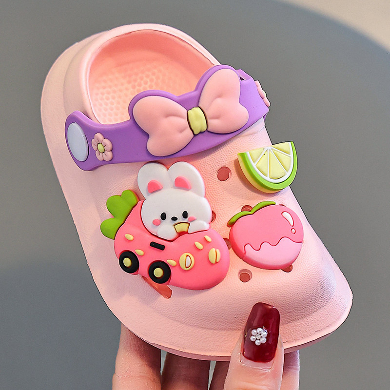女童凉鞋儿童夏季宝宝室内软底婴幼儿防滑拖鞋卡通男童包头洞洞鞋,淘宝优惠券,粉丝福利购,淘宝优惠卷