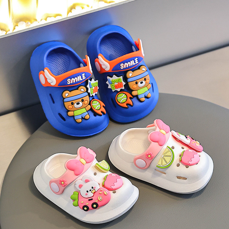 女童凉鞋儿童夏季宝宝室内软底婴幼儿防滑拖鞋卡通男童包头洞洞鞋,淘宝优惠券,粉丝福利购,淘宝优惠卷