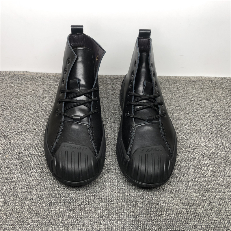 43 44码品牌撤柜断码处理真皮男鞋冬季加绒休闲时尚舒适马丁靴棉 - 图0