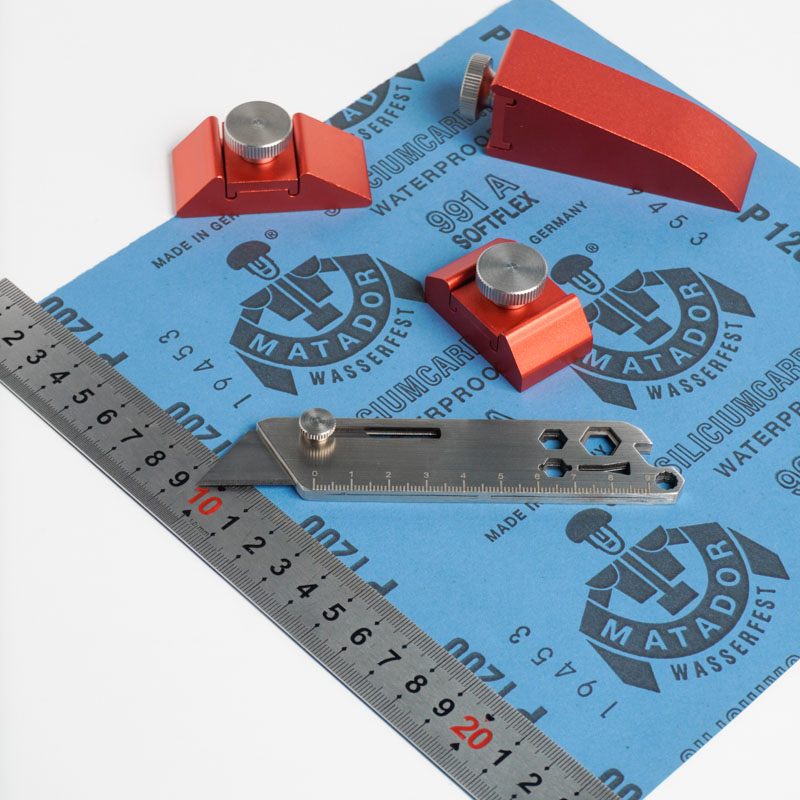 铝合金砂纸架打磨夹平面抛光DIY模型手工手动砂纸打磨器工具夹具 - 图3