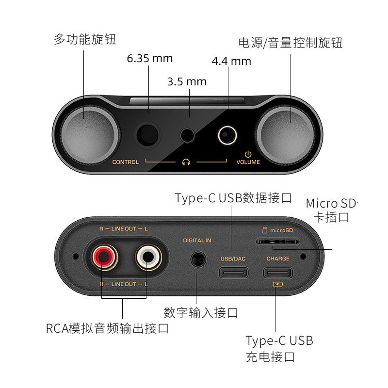 山灵H7/H5蓝牙解码耳放hifi便携式AK4499手机解码器PC电脑USB声卡