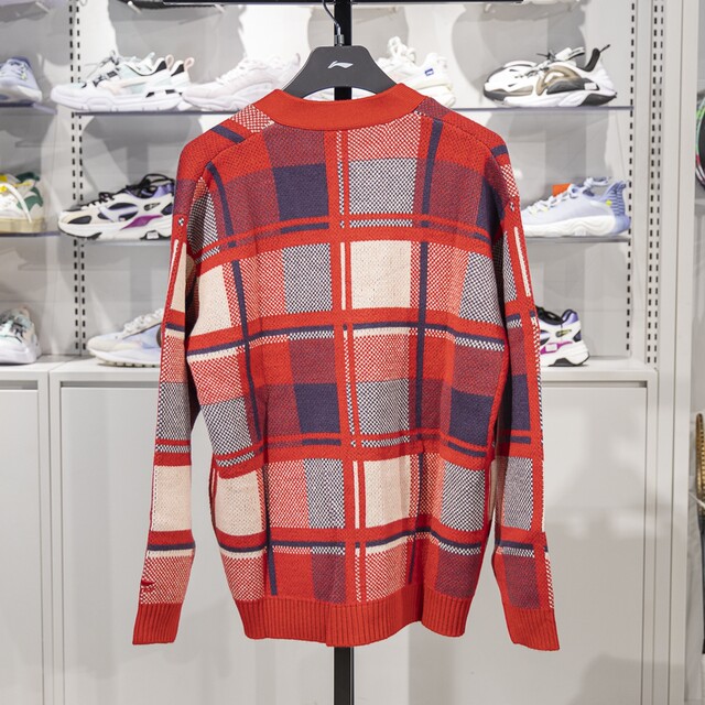 Li Ning sweater cardigan ອົບອຸ່ນແລະສະດວກສະບາຍ