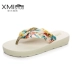Thời trang mùa hè Phiên bản Hàn Quốc của giày đế xuồng cỡ lớn dép xỏ ngón đế dày chống trượt với dép đi biển đơn giản và dép đi trong nhà - Dép Dép