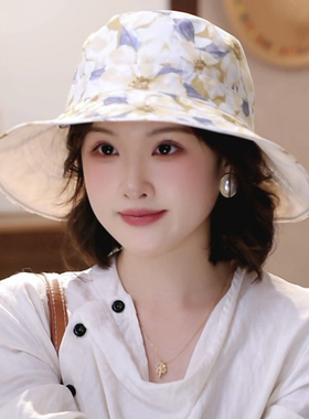 夏季宽檐防晒显脸小女渔夫帽