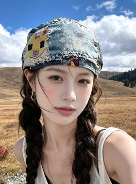 废土风系带包头帽女夏季透气遮阳