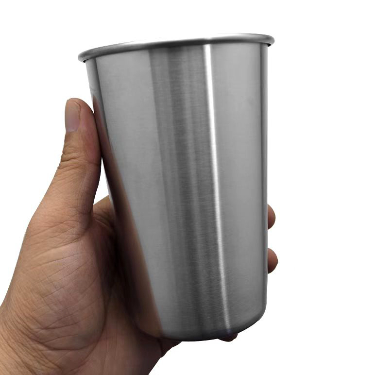 不锈钢酒杯白酒啤酒冷饮刷牙漱口金属水杯304杯子餐馆防摔户外 - 图0