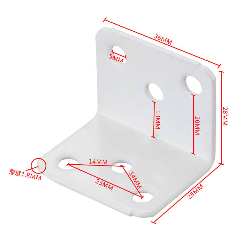 加厚白色角码角铁木板桌椅衣柜家具固定连接件90度直角铁层板托板 - 图1