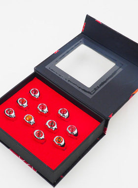 动漫写轮眼戒指 火影忍者写轮眼十个装套装戒指