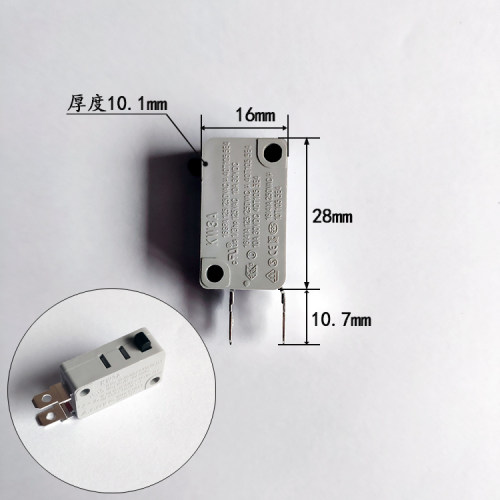 雷士泰水泵压力开关微动开关KW3A 16A250V两脚常开银氧化锡触点-图0