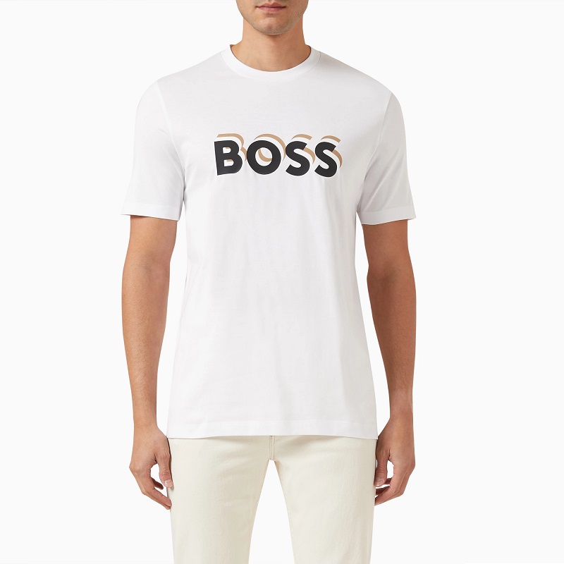 正品现货 Hugo Boss 男士圆领短袖T恤印花时尚半袖百搭上衣新款 - 图2