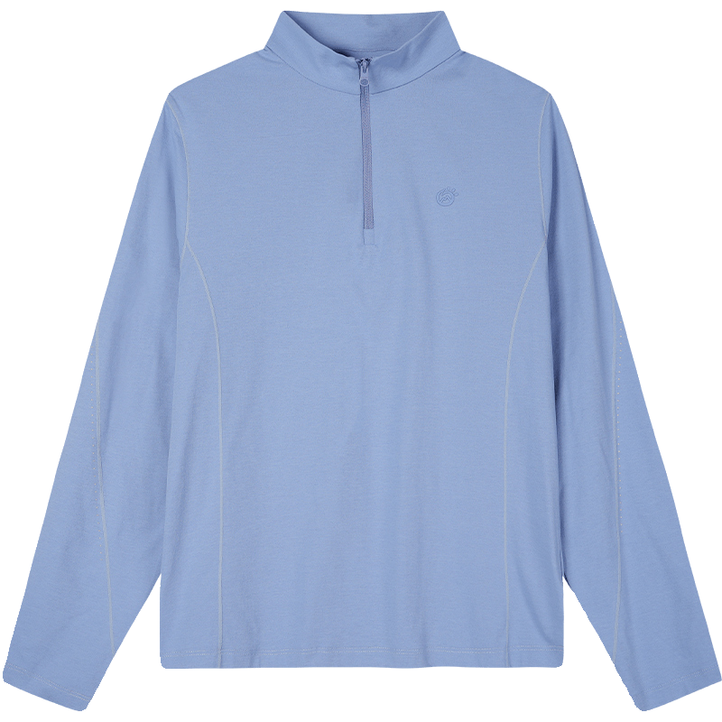 探拓户外春夏季弹力透气长袖速干衣男女士款半开立领跑步运动T恤,淘宝优惠券,粉丝福利购,淘宝优惠卷