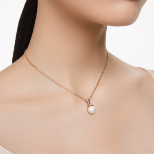 【520礼物】施华洛世奇ORIGINALLY女项链珍珠锁骨链轻奢小众配饰