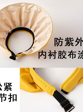 防晒帽子女夏空紫外线百搭遮脸