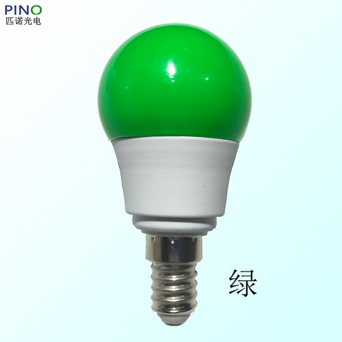 led彩色灯泡e14小螺口水晶壁灯红绿蓝黄紫粉橙暖光装饰家用照明灯 - 图1