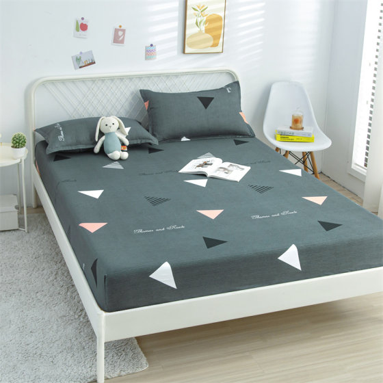 Pure cotton single piece fitted sheet mattress protector bed cover bed cover