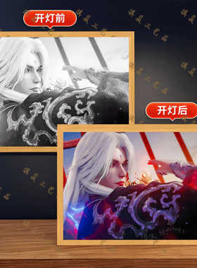 李慕婉送男友二次元桌面夜灯动漫