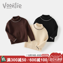 Fan Hunting Girl Sweaters Fall Winter Clothing 2023 New Childrens Needles Weaselwear Little Girl Foreign Air Baby Beat the bottom of the winter