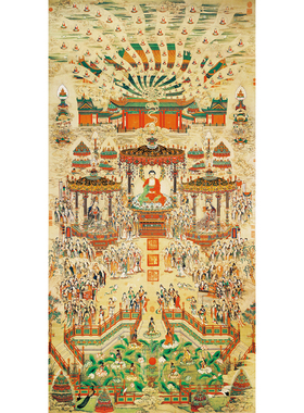 宝相观音图极乐世界画芯挂画