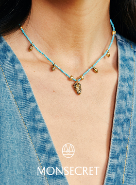 MONSECRET秋冬叠戴青金石锁骨链