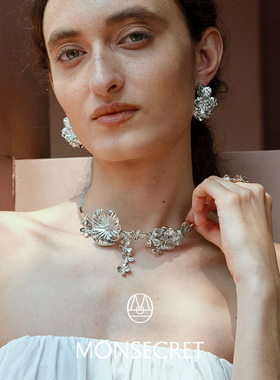 MONSECRET无尽繁花双层项圈项链