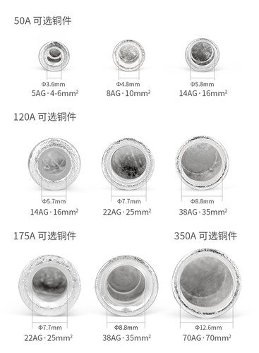 电池电瓶大电流插头电动叉车充电插头 安德森插头50A120A175A350A - 图0