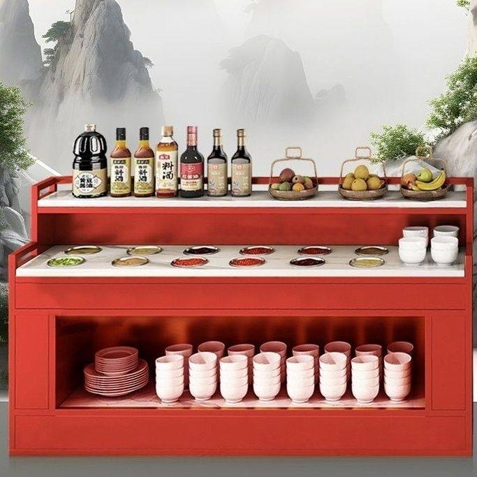调料台商用火锅调料台蘸料柜火锅店饭店餐厅麻辣烫酱料柜一体料台,淘宝优惠券,粉丝福利购,淘宝优惠卷