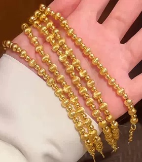 沙金猫眼拉丝转运珠手链轻奢百搭