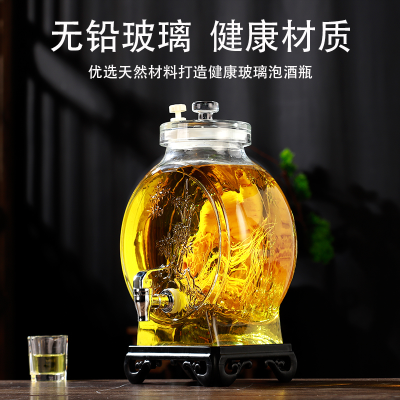 Sealed thickened lead-free glass wine bottle