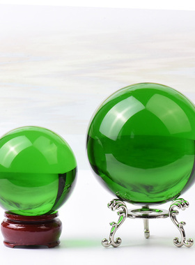 高档绿色水晶球书房开业乔迁礼品