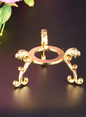 球底座水晶凹槽底梯形蛋托金属球