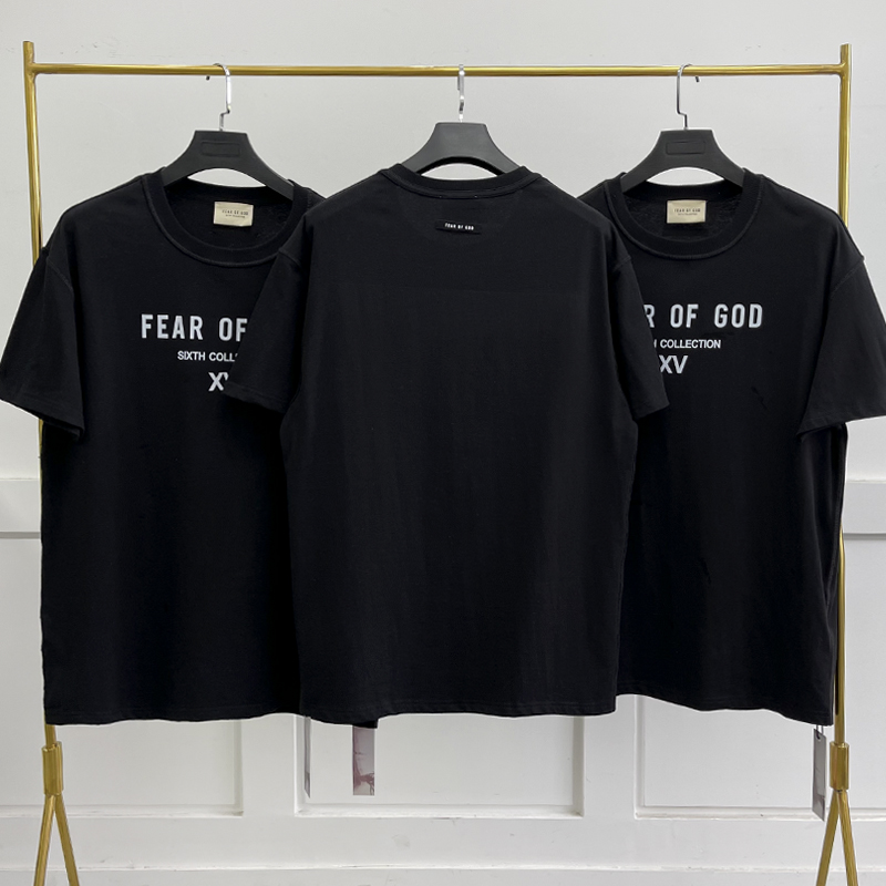 现货FEAR OF GOD 第六季限定主线FOG反穿XV字母嘻哈短袖T恤男女潮 - 图0