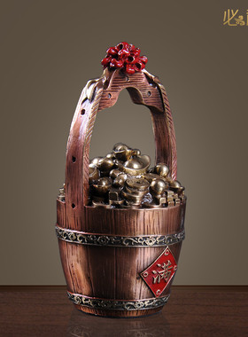 家居装饰品招财工艺品意聚宝盆