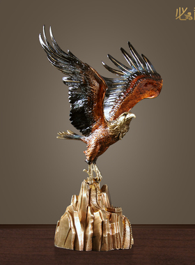 纯黄铜升职大展宏图商务老鹰摆件